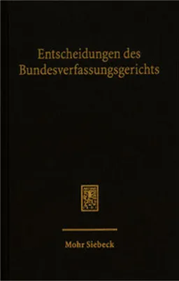 Immagine prodotto di Entscheidungen des Bundesverfassungsgerichts (BVerfGE)