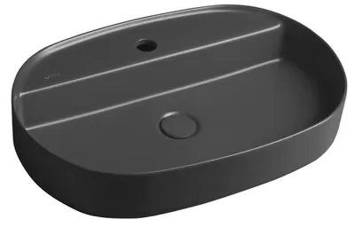 Produktbild von Isvea INFINITY OVAL Aufsatzwaschbecken, 60x40cm, Anthrazit