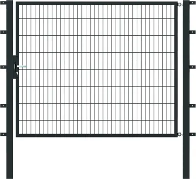 Produktbild von Alberts Einzeltor Flexo mit Zubehör, zum Einbetonieren, anthrazit, Breite 200 cm, Höhe 160 cm
