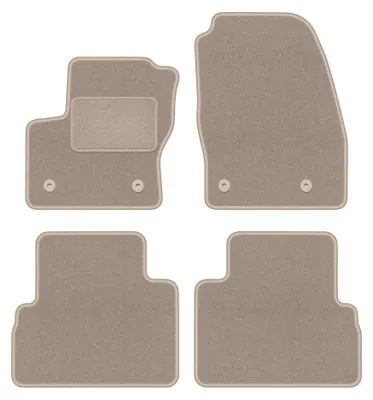 Image de Tapis de sol en moquette pour Ford C-MAX MK2 2015-2019 (monospace) – jeu 4 pièces, beiges, sur mesure – Wielganizator LUX