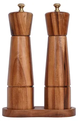 Zout- und Pfeffermühlen-Set, Akazienholz, 22 cm, Keramik/Edelstahl