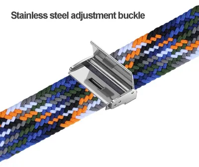 Produktbild von By Qubix Braided Nylonarmband - Rot - passend für Xiaomi Smart Band 8 / 9 / 10