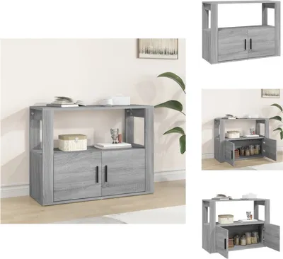 Obrázok produktu pre vidaXL Príborník Grey Sonoma 80x30x60 cm Materiál na báze dreva - Príborníky