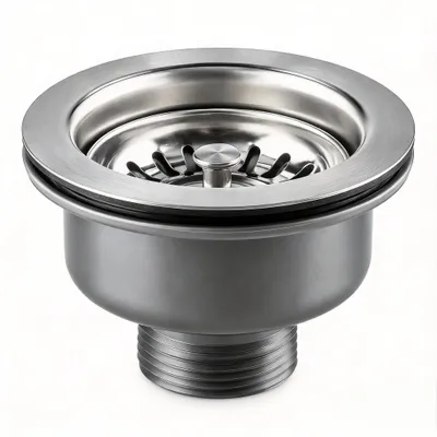 Spülenabflusssieb Ø 102 mm, Edelstahl, G1½, verdickt