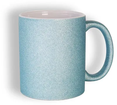 Produktbild von craftcut - Sublimationstasse GLITTER in LIGHT BLUE - 11 oz/330 ml