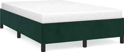 Produktbild von vidaXL Bettgestell ohne Matratze Dunkelgrün 120x190 cm Samt