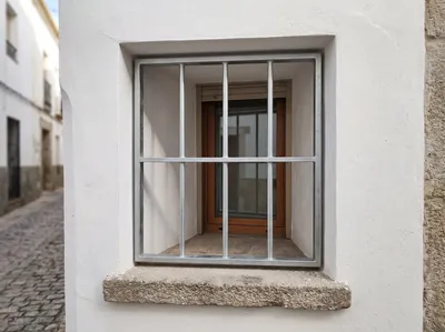Produktbild von Fenstergitter ausziehbar 55–100 x 55–100 cm verzinkter Stahl Einbruchschutz