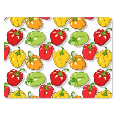 Produktbild von MuchoWow® Mauspad Mousepad Muster - Lebensmittel - Paprika 23x19 cm - Mousepads - Maus Mat - Pad - Mausunterlage - Schreibtischunterlage - Mauspad