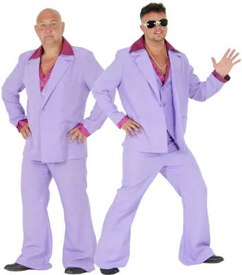 Produktbild von cooler 70er Jahre Disco Anzug Kostüm für Herren Gr. M - XL, Größe:XL