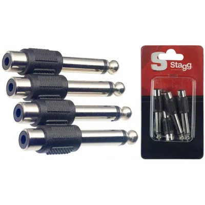 Produktbild von Stagg AC-PMCFH 4 x Klinke/ Cinch W Adapter im Blister