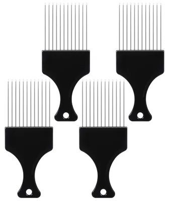 Image de Lot de 4 pinces à cheveux en métal noir pour cheveux bouclés