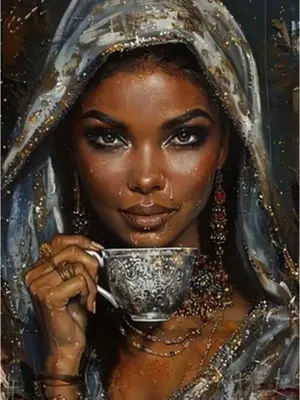 Immagine prodotto di NORIMPEX Quadro diamantato Donna con tazza di caffè 30x40cm