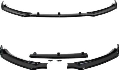 Image de Spoiler avant Spoiler lèvres pare-chocs noir brillant 3 pièces pour Audi A4 B8