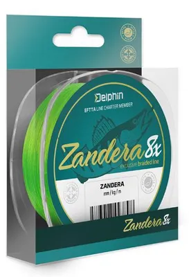 Produktbild von Delphin Zandera 8 Fluo Green 0,16 mm 150 m 10,9 kg Angelschnur