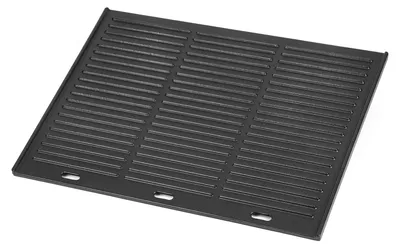 Produktbild von Gusseisenplatte Grillplatte - 48,5 x 40 cm - Wendbar - Schwarz - Für Gasgrill und Holzkohlegrill