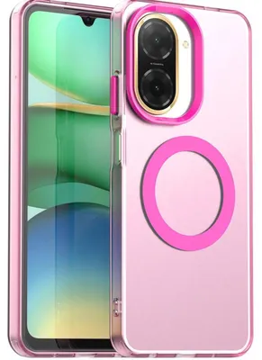 Image de Pour Xiaomi Redmi A5 4G / Poco C71 Candy Design Magsafe PC Hybrid TPU Protection Cover Pink
