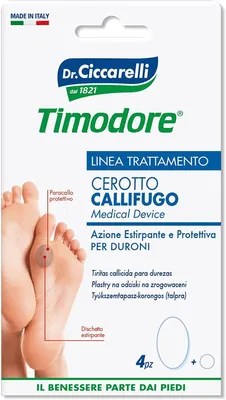 Immagine prodotto di Cerotto Callifugo Sagomato Pronto All'uso Per Duroni Igienepiede 4 Pezzi