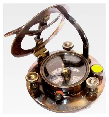 Produktbild von Sonnenuhr, 7,6 cm, nautisches Design, Messing