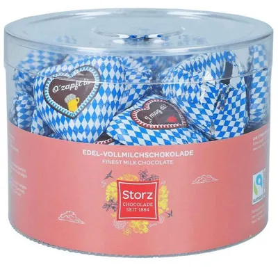 Produktbild von Storz Herzen weiss-blau 'Spatzl' 50er