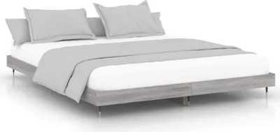 Produktbild von vidaXL Bettgestell ohne Matratze Grau Sonoma 160x200 cm Holzwerkstoff