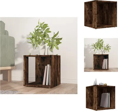 Obrázok produktu pre vidaXL Bočný stolík údený dub 33x33x34,5 cm materiál na báze dreva - Bočné stolíky