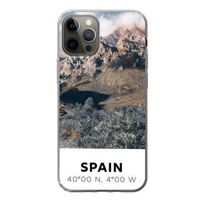 Produktbild von MuchoWow® Handyhülle Schutzhülle Hülle für iPhone 12 Pro Spanien - Berge - Sommer Silikon Softcase Handy Hülle - Abdeckung