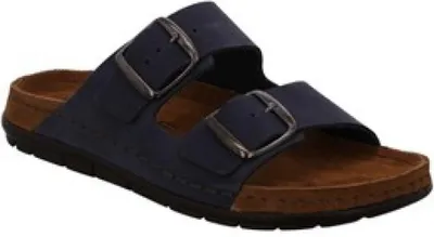 Produktbild von Rohde Damen Leder Pantoletten Schnalle Clogs Rodigo-D 5865, Größe:37 EU, Farbe:Blau