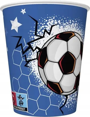 Obrázek produktu pro Fotbalové papírové kelímky FOOTBALL Football narozeniny 250 ml 8 ks
