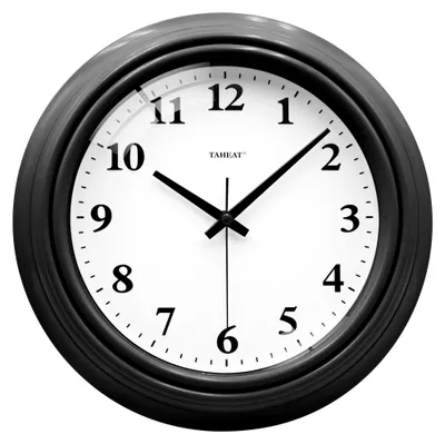 Wanduhr 25 cm, geräuschlos, rund, batteriebetrieben, modern