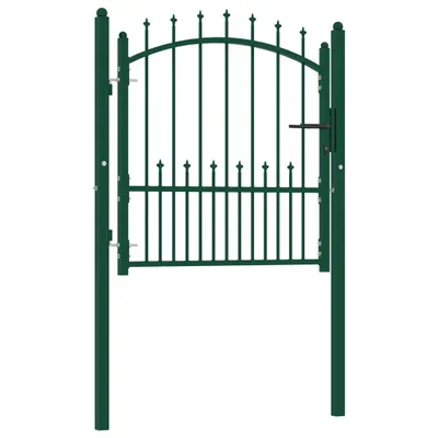 Immagine prodotto di Cancello per recinzione EMMEN con punte in acciaio 104x97 cm verde