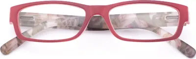 Produktbild von B&S READY READER PLASTIC BURGUNDY FLORAL +1.0 | Stilvolle Lesebrille