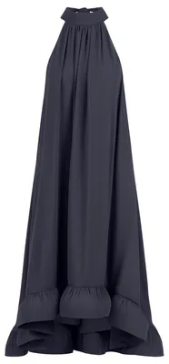 Produktbild von APART Fashion Damen Babydoll Chiffon Kleid, hoher Halsausschnitt, asymmetrischer