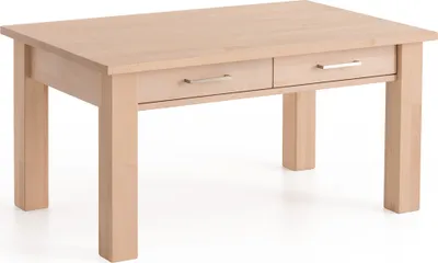Produktbild von Couchtisch Tisch mit Schublade JORGE Eiche Massivholz 110x70 cm