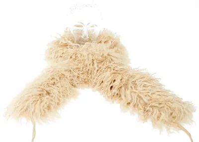 Produktbild von Tibet Lammfell Boa Schal JAY27 Beige 10x140cm