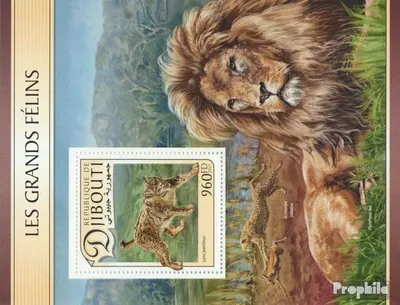 Produktbild von Briefmarken Dschibuti 2017 Mi Block 588 (kompl. Ausg.) postfrisch Große Katzen
