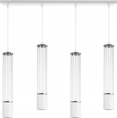 Produktbild von LED Deckenlampe Hängelampe Kronleuchter weiß Loft elegant Leiste GU10