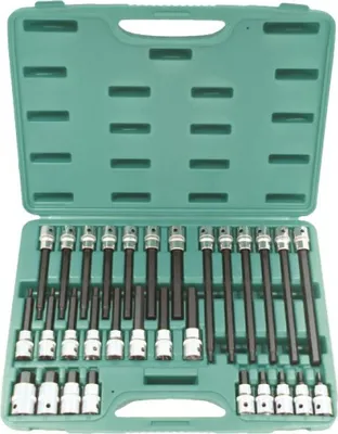 Obrázek produktu pro Sada zástrčných hlavic 1/2" Sechskant, 30 ks - JONNESWAY S09H4930S
