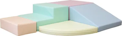 Produktbild von IGLU SET 6+anti slip+ XXL Schaumstoffklötze für Kinder | Sicher & kreativ spielen (Pastell) - Kinderspielplatz