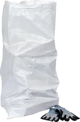 Zdjęcie produktu dla 25x | Wytrzymały worek polipropylenowy 60 x 100 cm z wkładem | Wzmocniony worek na śmieci z tkanego PP