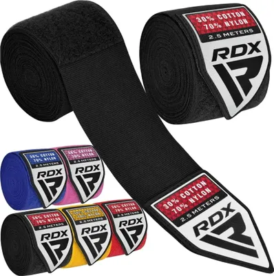 Produktbild von RDX Boxbandagen für Kinder, 2,5 m, Innenhandschuhe, elastische Daumenschlaufen, Junior-Unterziehhandschuhe, Hand- und Faustschutz, Handgelenkstützgurte, Muay Thai, MMA, Kickboxen, Kampfsport, Speedbag, Schlagtraining