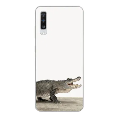 Produktbild von MuchoWow® Handyhülle Schutzhülle Hülle für Samsung Galaxy A70 Kinder - Krokodil - Junge - Kinder - Mädchen Silikon Softcase Handy Hülle - Schutzhaube