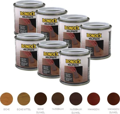 Produktbild von Bondex Holzpasten Set zum Auskitten und Ausbessern von Möbeln im Innenbereich (Dunkel)