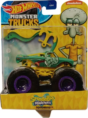 Image de Mattel HWN78 Hot Wheels Monster Trucks Nickelodeon Bob l'éponge voiture personnage Thaddeus pour enfants