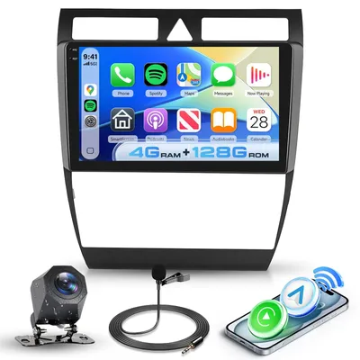 Immagine prodotto di Autoradio Android da 4 GB + 128 GB per modelli dal 1997 al 2006 - Display touchscreen da 9 pollici con Carplay