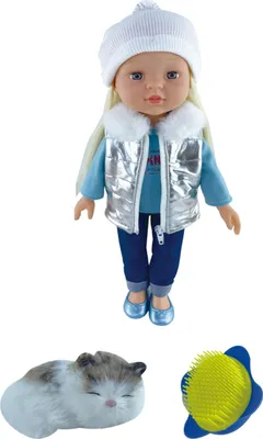 Produktbild von Puppe mit Katze 43 cm