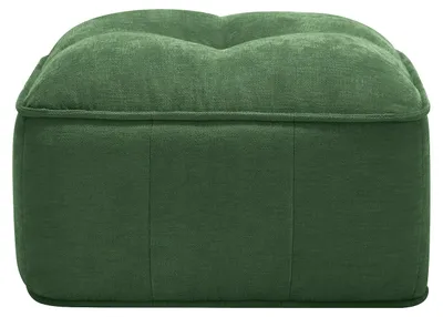 Immagine prodotto di Pouf verde, elemento modulare per divano, dimensioni 76x69x46 cm, con imbottitura in schiuma 32D, ampi braccioli e base antiscivolo