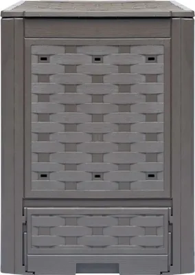 Obrázok produktu pre vidaXL Záhradný kompostér hnedý 60x60x83 cm 300 L Plastový ratan