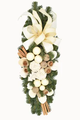Obrázok produktu pre PINUS COMPANY | Dekorácia Veniec 60 cm - Ecru - Elegantná prírodná dekorácia - Ručne vyrobená a jedinečná