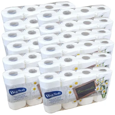 Produktbild von 96 Rollen Big Soft Kamilleduft Toilettenpapier 3-lagig á 150 Blatt