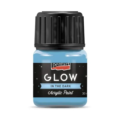 Obrázok produktu pre PENTART akrylová farba svietiaca v tme 30ml modrá - 1 ks